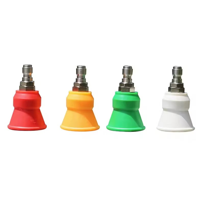 High-Pressure 1/4 Quick Plug Nozzle Stainless Steel Splash-proof Sleeve Fan Water Gun Car Washer Pressure